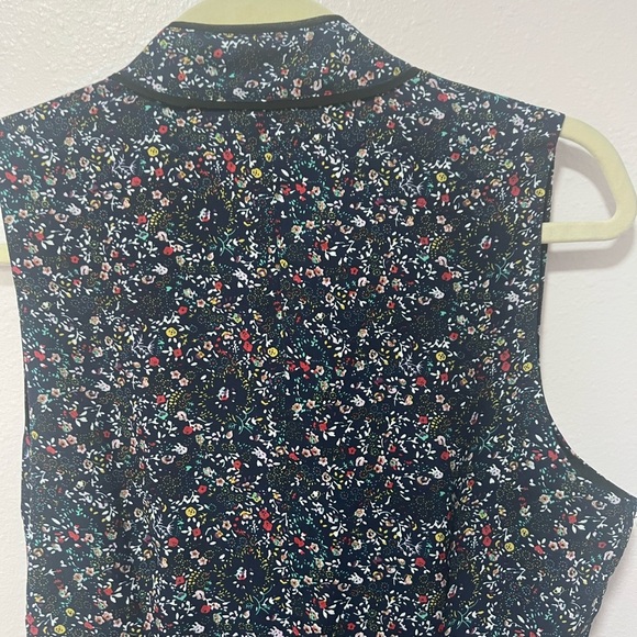 Blue Tie Front Sleeveless Midi Sundress SMALL - Picture 6 of 11